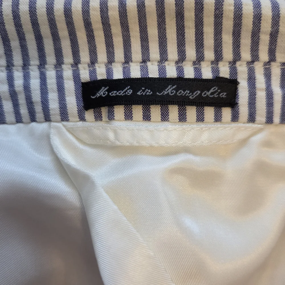 Men's Ibiza Striped Navy Seersucker Blazer - Picture 8 of 12